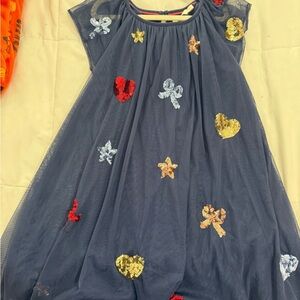 Mini Boden Navy Dress with Sequin Accents